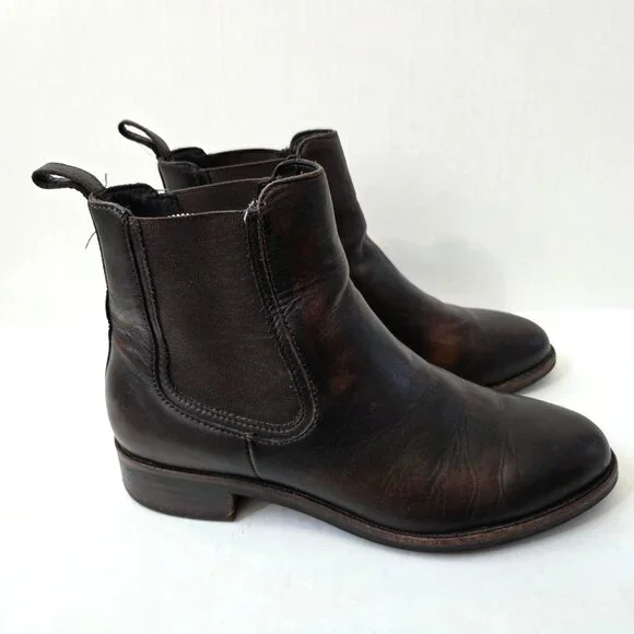 Thursday Boot Co Womens 9 Brown Duchess Chelsea Black Coffee Patina Boho Western - Picture 1 of 12